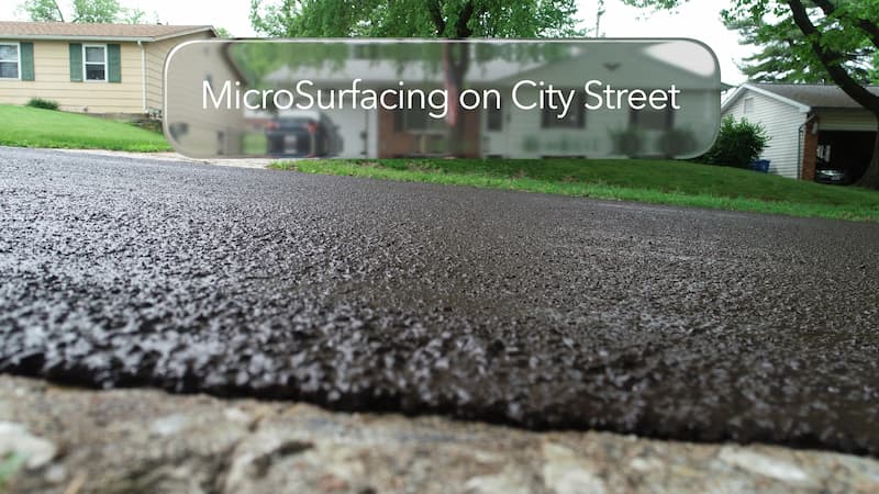 Microsurfacing On City Street