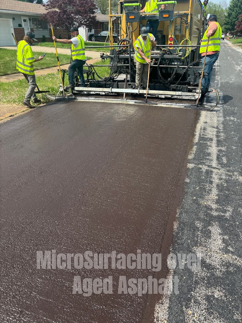 Microsurfacing Over Aged Asphalt